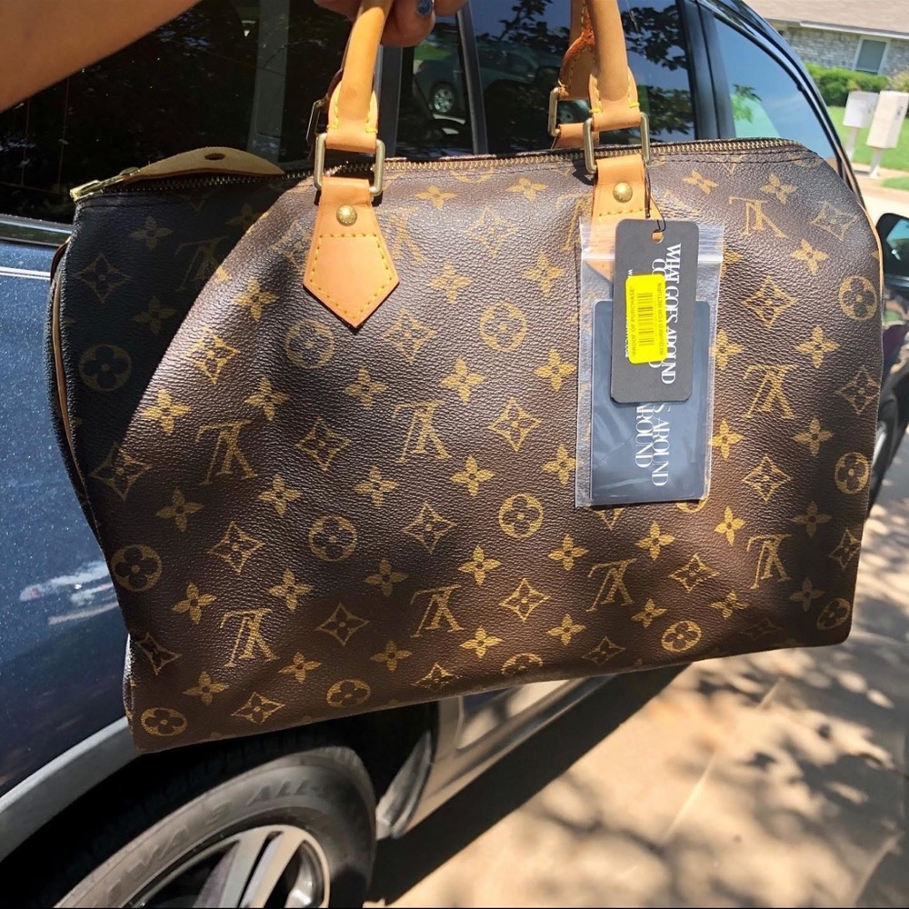 Louis Vuitton Brown and Tan Monogram Bag